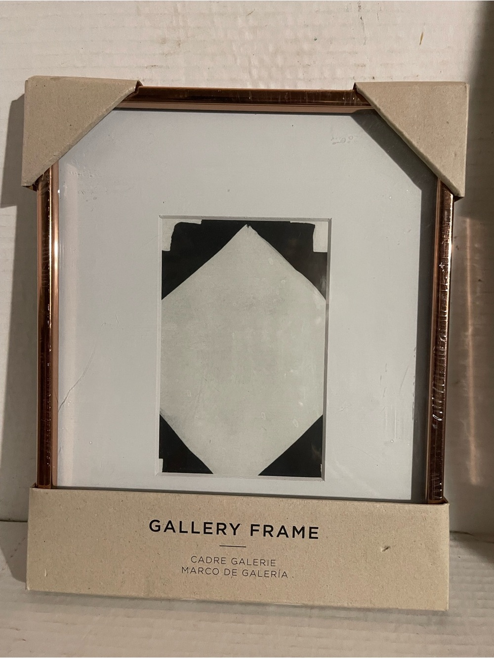 West Elm Polished Rose Gold Gallery Frame 4by 6 Mat Opening 8.5 By 10.5 Overall